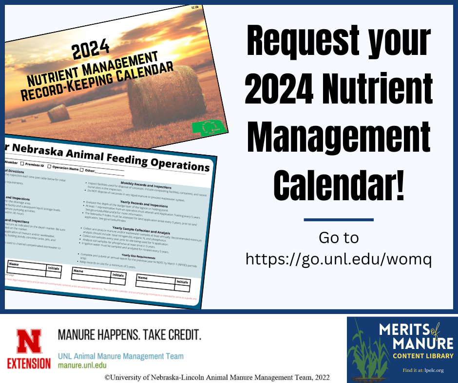 The 2024 Nutrient Recordkeeping Calendars are Here! UNL Water